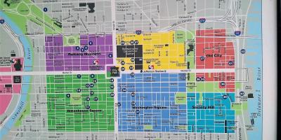 Carte du centre-ville de Philadelphie