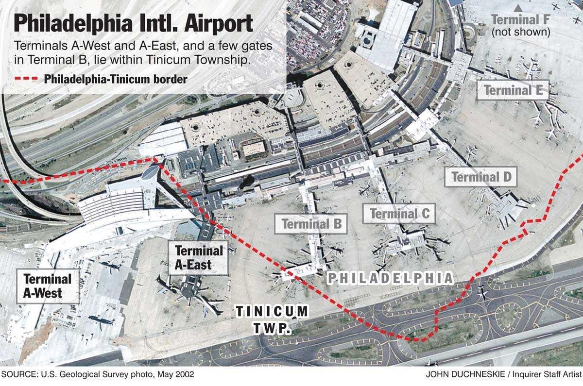 phl terminal de l'aéroport de carte