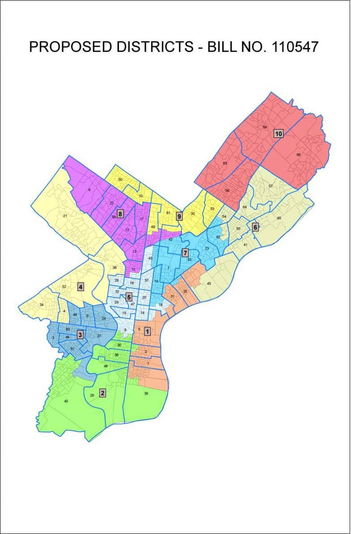 Plan de la ville de philadelphie