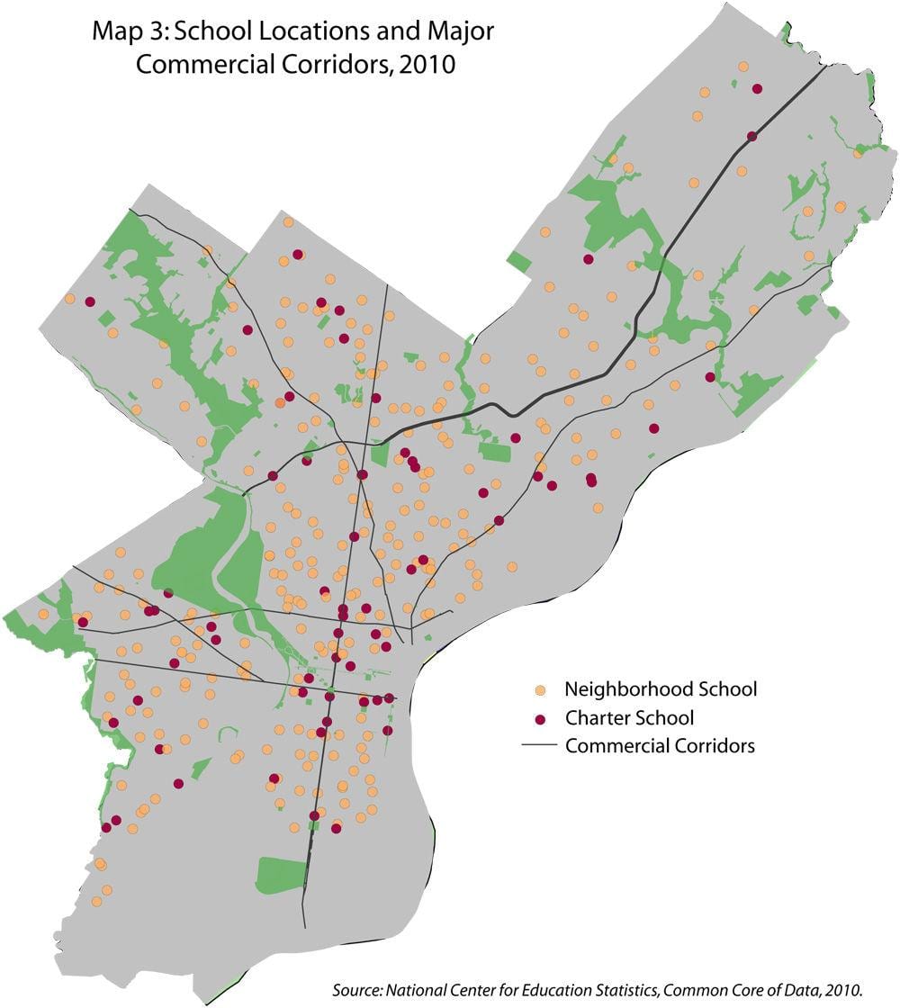 Le district scolaire de philadelphie carte