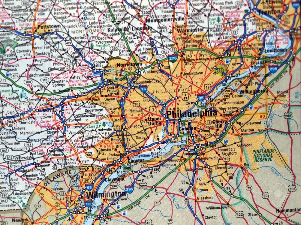 la carte de Philadelphia pa