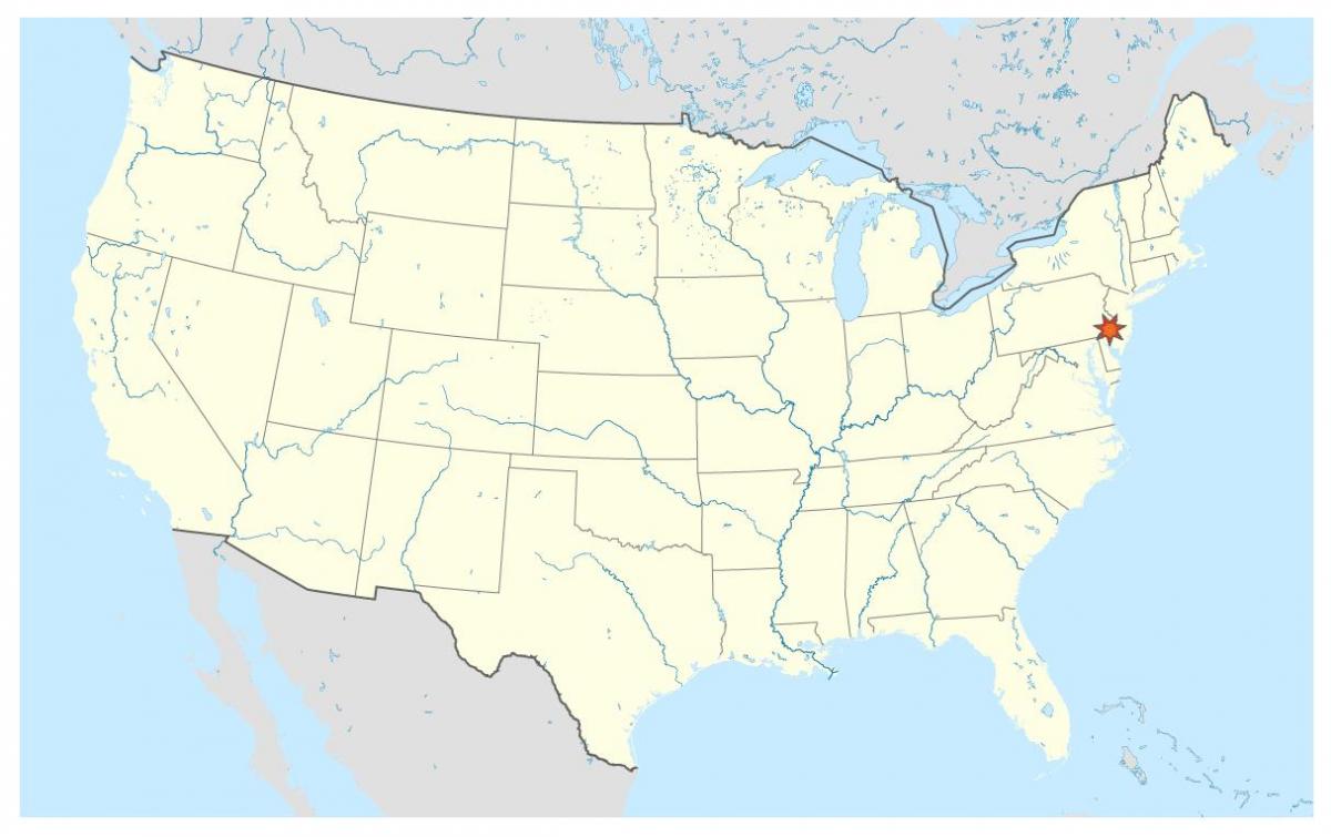 Philadelphie sur la carte du monde
