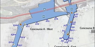 Carte de l'aéroport phl