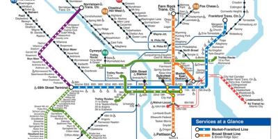 Carte de métro de Philadelphie