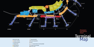 L'aéroport de philadelphie économie de stationnement la carte