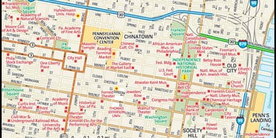 Carte du centre-ville de Philadelphie