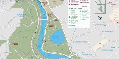 Carte de fairmount park de Philadelphie